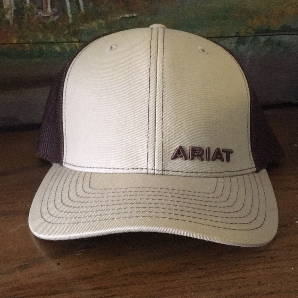 Brown adjustable ariat hat